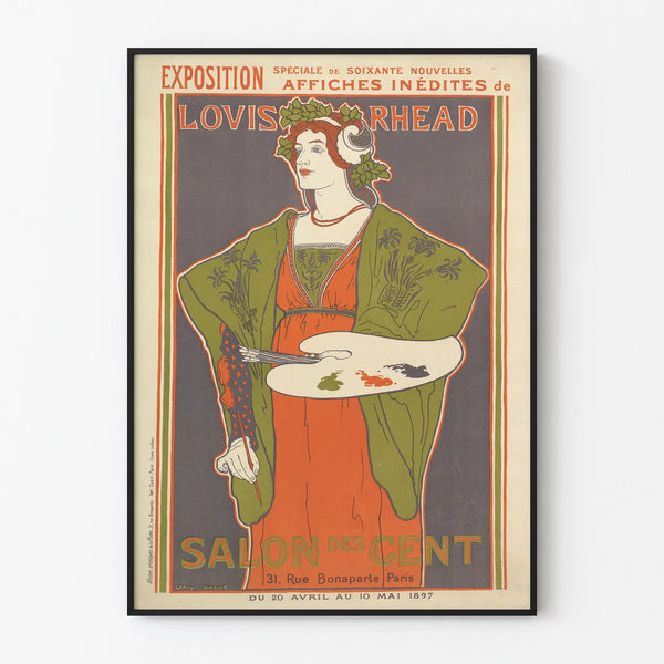 Vintage wall decoration poster of the Salon des Cent 1897 by Lovis Corinth