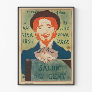 Poster Salon des Cent, 31 Rue Bonaparte, January 1896