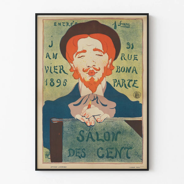 Poster Salon des Cent, 31 Rue Bonaparte, January 1896