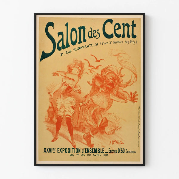 Vintage Poster Salon des Cent 1897 - Historic Wall Decoration
