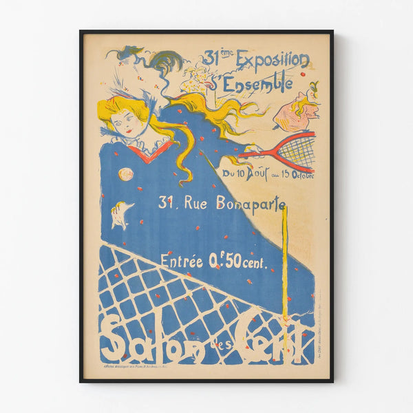 Vintage Poster Exhibition Salon des Cent - Artistic Wall Decoration