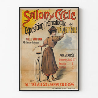 Vintage Poster for the Bicycle Show International Exhibition of Bicycling 1894