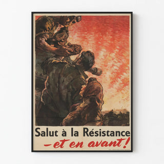 Vintage propaganda poster « Greetings to the Resistance – and forward! »