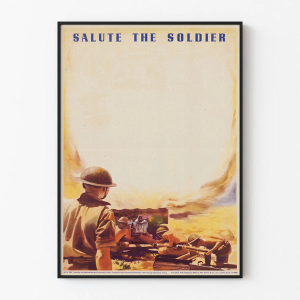 Military Poster Salute The Soldier Vintage Wall Decoration