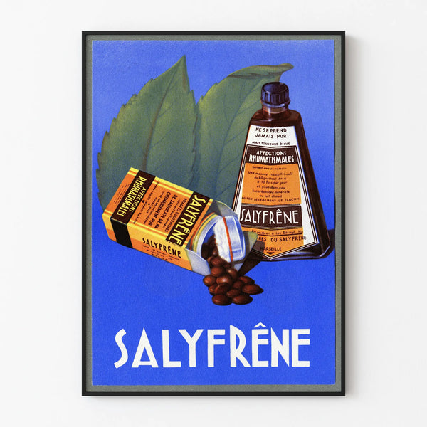 Vintage poster Salyfrène - Retro medical wall decoration