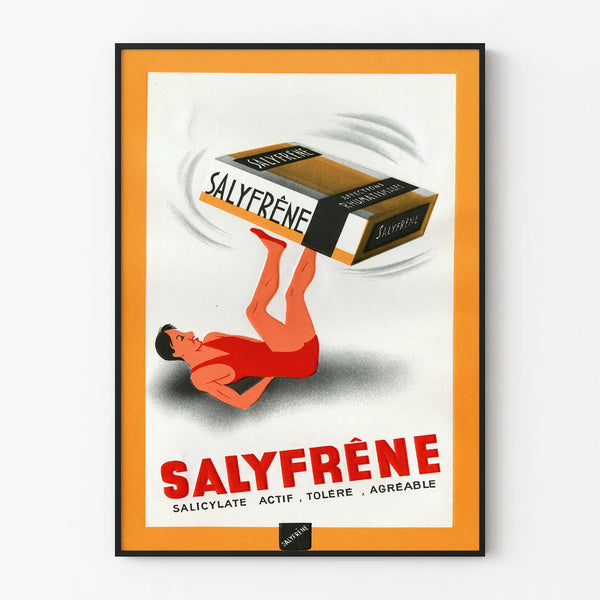 Vintage Salyfrène Health Advertising Poster - Retro Wall Decoration