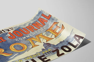 Vintage poster Le Journal commencera Rome by Émile Zola — artwork view