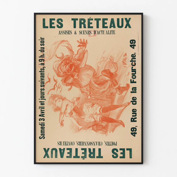Vintage Poster Les Tréteaux - Scenes of Current Events and Theatrical Poetry