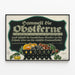 German vintage poster - Fruit seed collection for schools and collection points — framed artwork on a wall