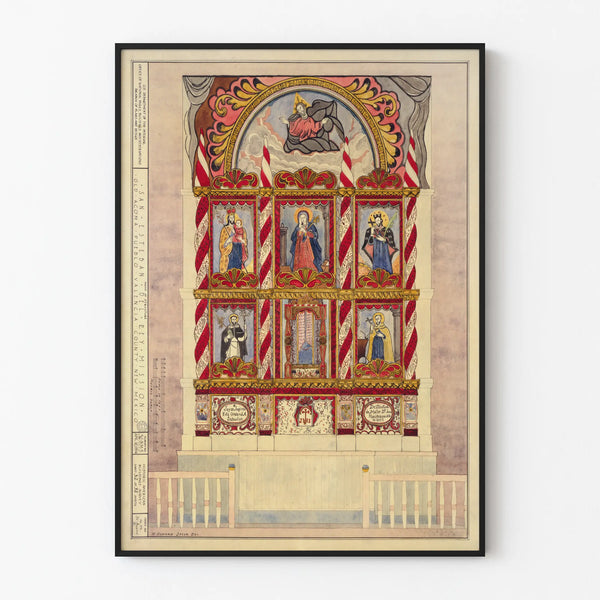Decorative poster of San Esteban Del Rey Mission, Acoma Pueblo, New Mexico