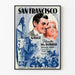 Vintage poster of San Francisco featuring Clark Gable and Jeanette MacDonald