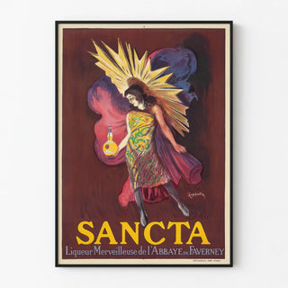 Vintage poster for SANCTA Abbey Liqueur of Faverney