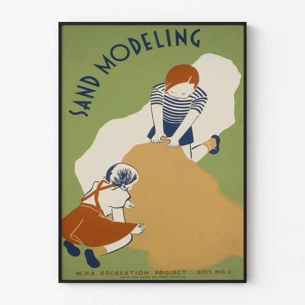 Vintage Sand Modeling Poster - Children's Wall Decoration Artem Legrand