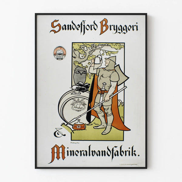 Vintage poster Sandefjord Bryggeri Mineral Water Factory Wall Decoration