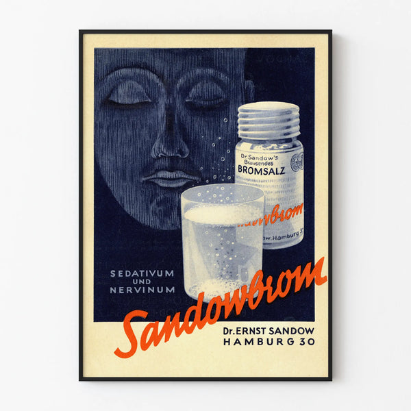 Vintage Sandowbrom Poster - Retro Wall Decoration for Health and Well-being