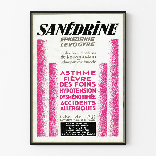 Vintage Poster Saint-Sulpice Adrenergic Treatment