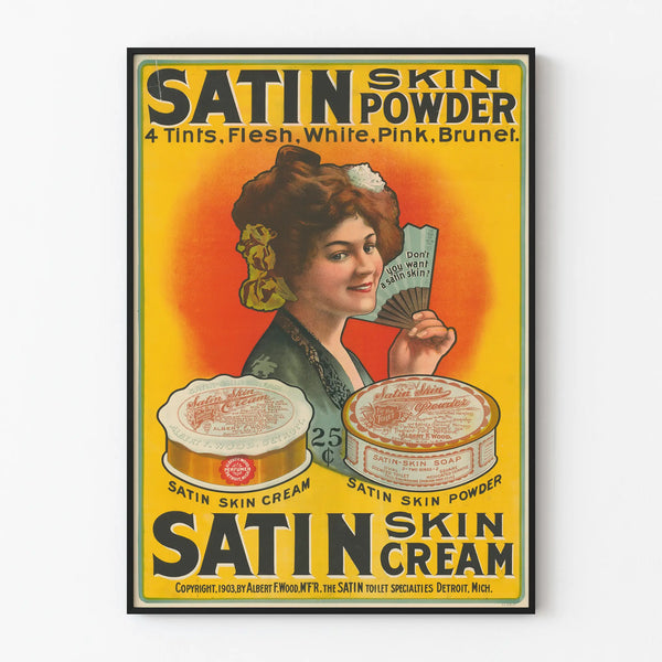 Vintage Poster Satin Skin Cream and Satin Skin Powder