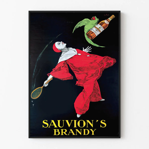 Vintage poster Sauvion's Brandy - Elegant and artistic wall decoration