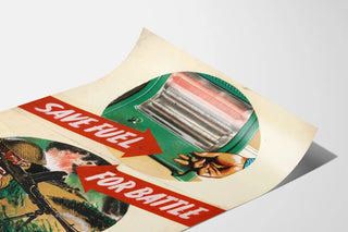Vintage Military Propaganda Poster 'Save Fuel for Battle'