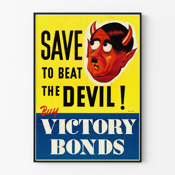 Vintage poster 'Save to Beat the Devil' - Retro wall decoration