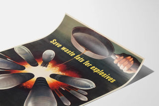 Vintage Poster for the Disposal of Used Fats for Explosives