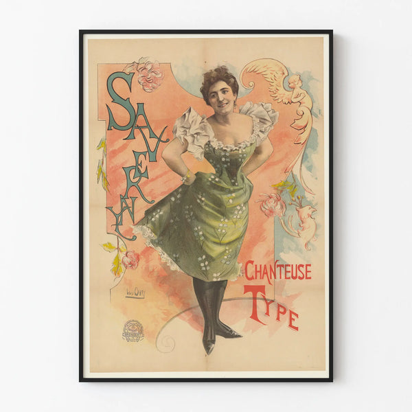 Vintage poster Saverny singer type