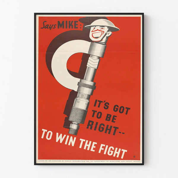 Vintage Poster Says Mike: It Must Be Fair to Win the Battle