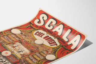 Vintage Scala Poster Illuminated Room with Electric Light