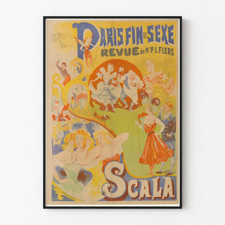 Vintage poster Scala Paris End of Sex revue Mr P.L. Flers