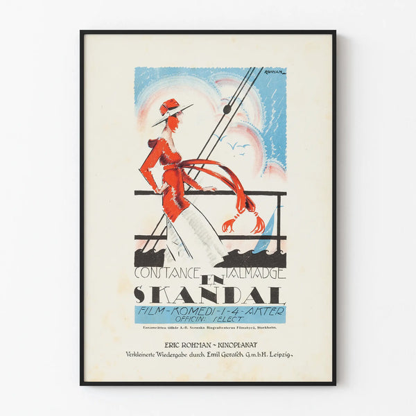 Vintage Poster Scandal - Elegant Wall Decoration in Art Deco Style