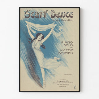 Vintage Poster of Scarf Dance, Lace Steps, and Piano Solo