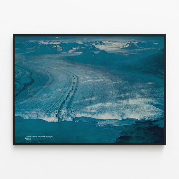 Alaska Inside Passage Glaciers Poster — framed artwork on a wall