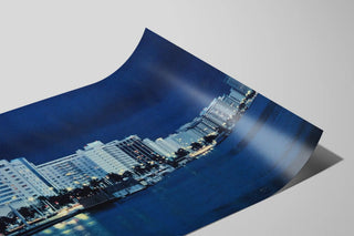Miami Beach Night Skyline Poster — artwork view