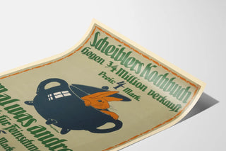 Vintage poster of Scheiblers Kochbuch cookbook