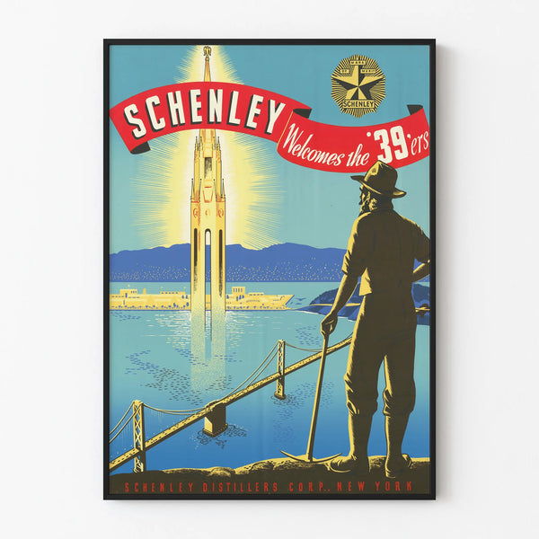 Vintage poster Schenley Welcomes the 39'ers - Retro wall decoration