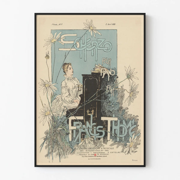 Decorative Poster Scherzo for Piano by Francis Thome
