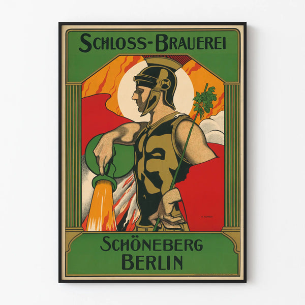 Vintage poster Schloss-Brauerei Schöneberg Berlin wall decoration
