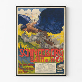 Vintage poster of Bahn Schneeberg near Vienna