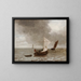 Sailboats in a Breeze - Jan van de Capelle School — framed artwork on a wall