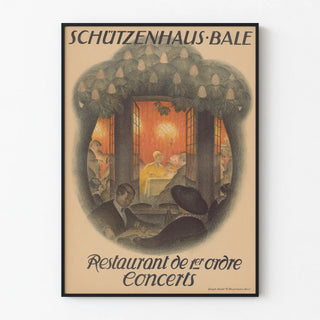 Vintage Poster of Schützenhaus Bale – Restaurant and Concerts