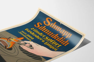 Vintage poster Schwapp Schnuckdich for instant ignition gas stove and lamp