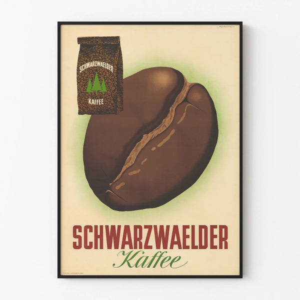 Vintage Schwarzwaelder Kaffee poster decorative for coffee enthusiasts