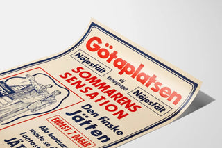 Vintage poster of Finnish giant exhibition Väinö Myllyrinne
