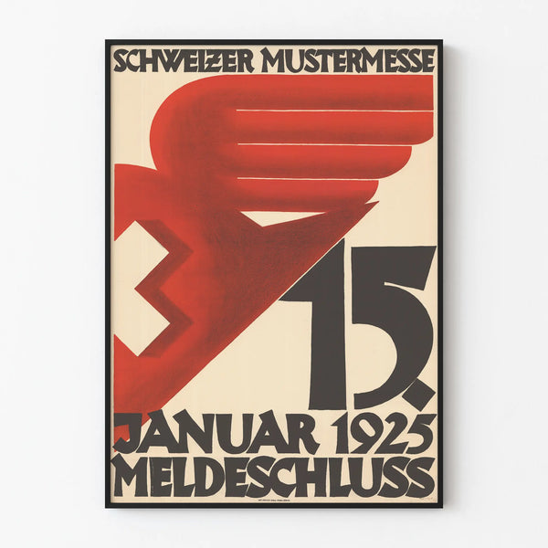 Vintage Swiss Fair 1925 Poster - Graphic Wall Decoration