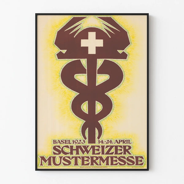 Vintage poster Swiss Fair Basel 1923 wall decoration