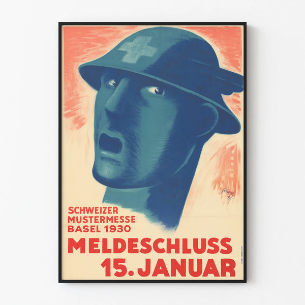 Vintage poster of Swiss Fair Basel 1930