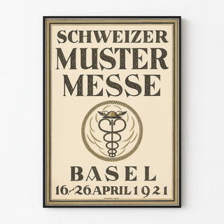 Vintage poster of Swiss Fair Basel 1921