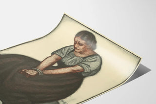 Ancient Swiss Poster Depicting a Woman in Bondage