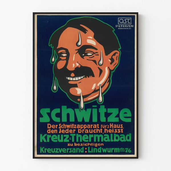 Vintage poster Schwitze Kreuz Thermal Bath - Retro wall decoration