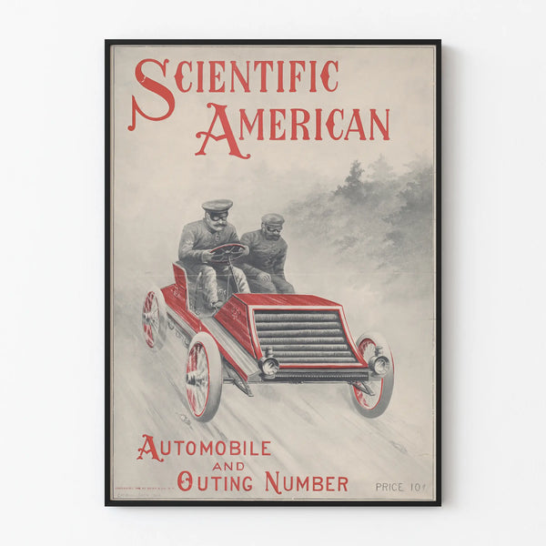Vintage Scientific American Poster of Automobile and Exit